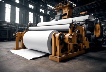 rolls paper various factory machines uses mill turning pulp modern wood