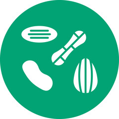 Nuts glyph circle icon