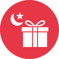Gift glyph circle icon