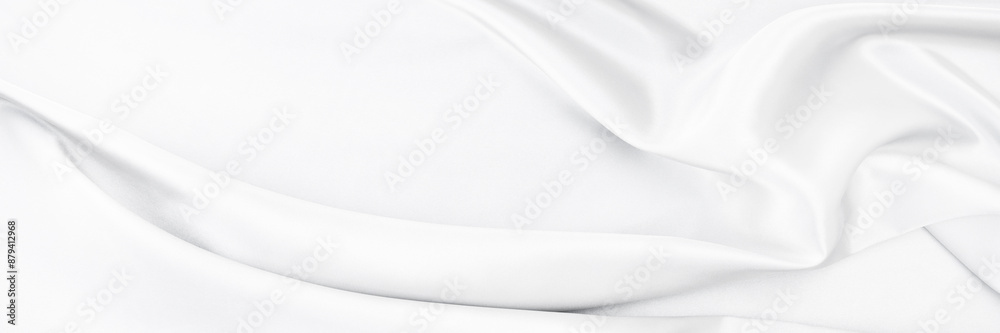 Poster White gray satin texture that is white silver fabric silk background with beautiful soft blur pattern natural.