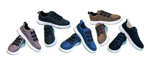 There are different types of sports shoes made of fabric