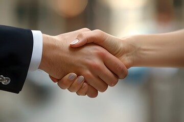 Professional Handshake Signifying Agreement and Partnership