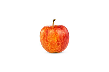 Red ripe apple isolated on white background. Close-up.