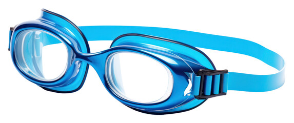 Blue swimming goggles equipment