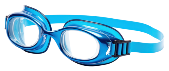 Blue swimming goggles equipment