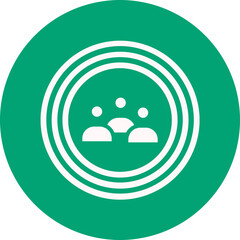 Target Audience glyph circle icon