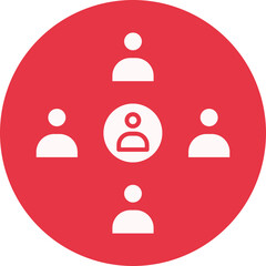 Delegate glyph circle icon