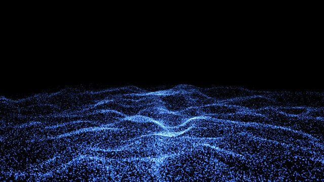 Sfondo animato particellare, su sfondo trasparente