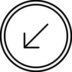 Down Left Arrow Icon