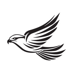 Falcon Eagle Bird Logo Template Vector Icon  isolated on white background