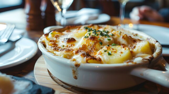 Gratin dauphinoise is a potato dish prepared image