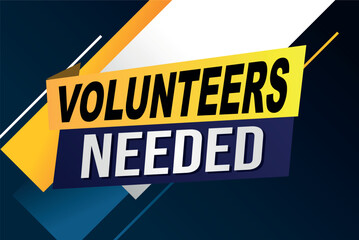 volunteers needed poster banner graphic design icon logo sign symbol social media website coupon

