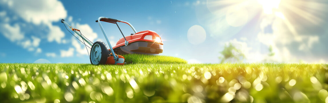 tactor, grass in the garden