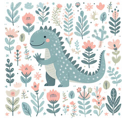 pattern with dinosaurs