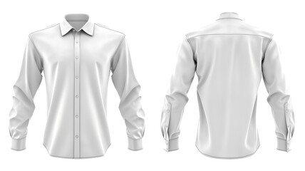 T shirt template with many angles on white background 