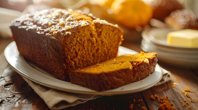 Pumpkin bread is sweet and flavorful picture