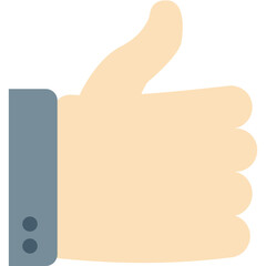 Thumbs Up vector icon in flat style 