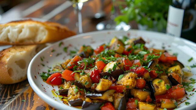 Fritada is fried vegetables such as eggplant zucchini img