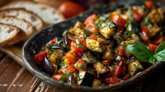 Fritada is fried vegetables such as eggplant zucchini image