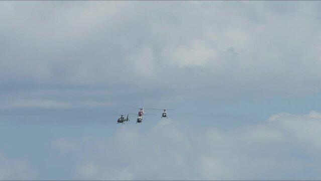 Gazelle Squadron, Westland Gazelle Helicopters, Airshow, England