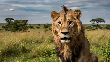 Portrait of African Lion Wallpaper