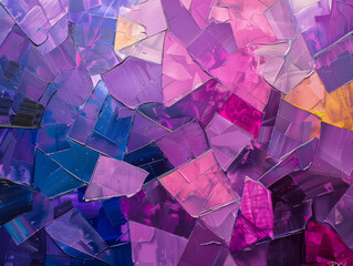 Naklejka premium Abstract Purple Shards, Generative AI Illustration