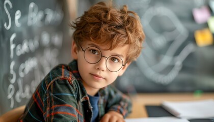 Young Boy Focused on Writing Math Equations on a Whiteboard, Educational Success, Academic Focus, Student Learning, Elementary School, Classroom, Knowledge, Education, Math Problems, Whiteboard