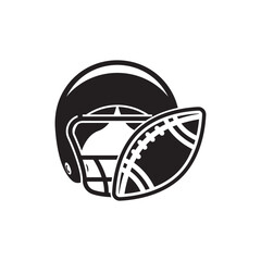Rugby helmet vector illustration symbol design