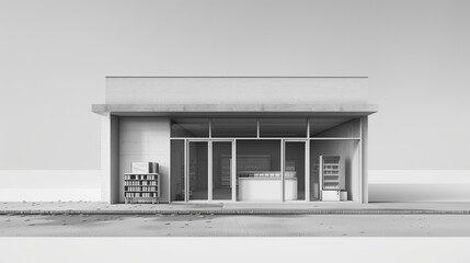 building in the city, abandoned building, old city, monochrome