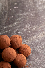 truffle, chocolate, cocoa, brown, food, sweet, homemade, candy, dark, chocolate truffle, sweet food, powder, dessert, ball, bonbon, round, photography