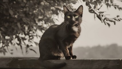 shorthair cat portrait wallpaper