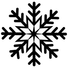 Snowflake icon. Black winter Illustration