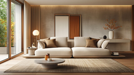 Modern living room interior in a luxury home