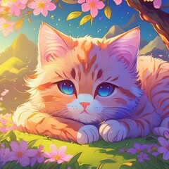 黄昏のニャンコ