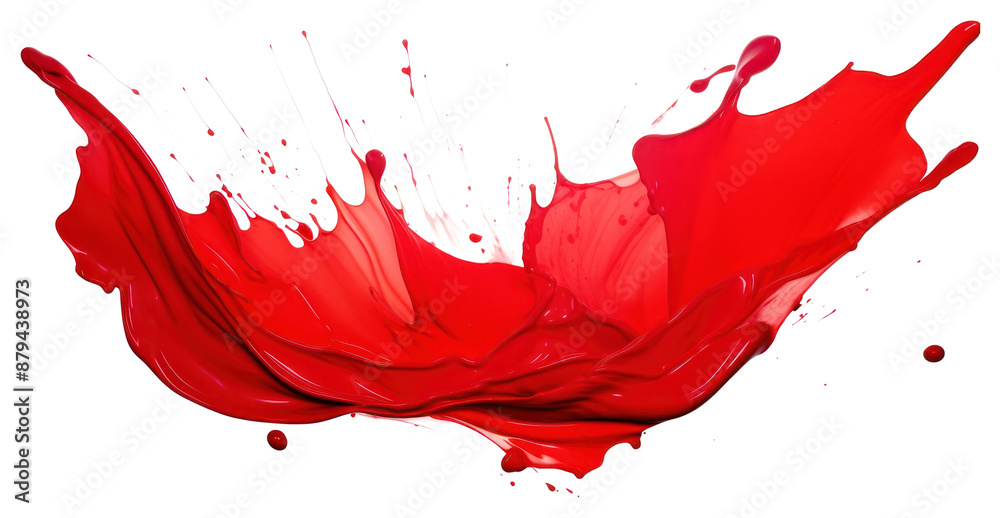 Wall mural png splash red backgrounds paint white background.