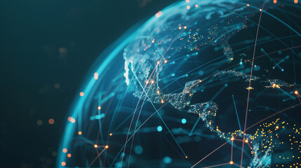 globe  interconnected lines  global business operations  international networking 
