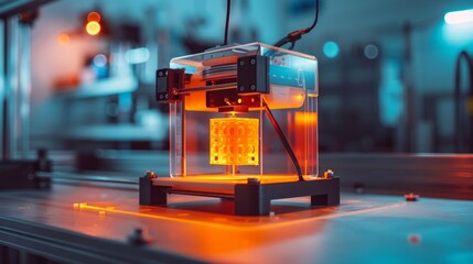 3D Printing in Action: A Close-Up of a 3D Printer in Operation