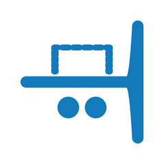 Stretcher bed equipment bed icon vector design