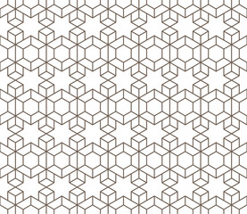 Seamless abstract geometric pattern in 3D style