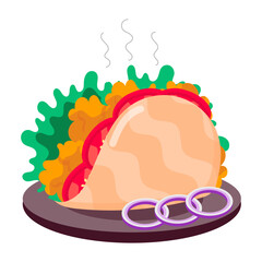 Fried sticks sticker in flat style 

