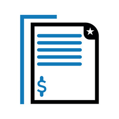 Business invoices paper icon.