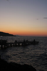 Naklejka premium Sunset in Marina Grande, Sorrento