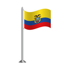 Background with flag of Ecuador. Vector Illustration. 

