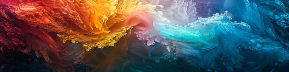 Fototapeta premium Abstract Curved Colorful Ethereal Cloud Background: Stunning Art for Mobile and Computer Wallpapers, Featuring Beautiful Curved Patterns and Abstract Scenic Art, High-Resolution AI-Generated