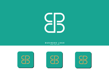 B, BB, Abstract Letters Logo Monogram