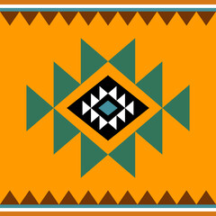 Native pattern american tribal indian ornament pattern geometric ethnic textile texture tribal aztec pattern navajo mexican fabric seamless Vector decoration fashion