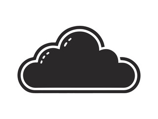 Fototapeta premium Cloud computing concept illustration, vector symbol.