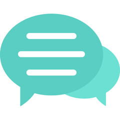 Chatting vector icon isolated background in flat style 