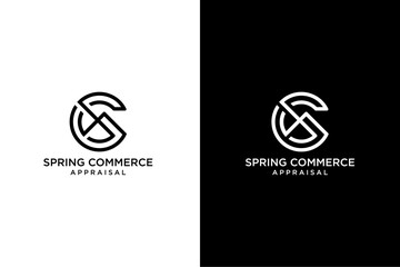 CA letter logo design on white and black background. SCA creative initials letter logo concept.