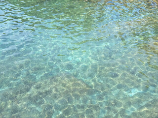 Amazing sea clear water in paradise lagoon
